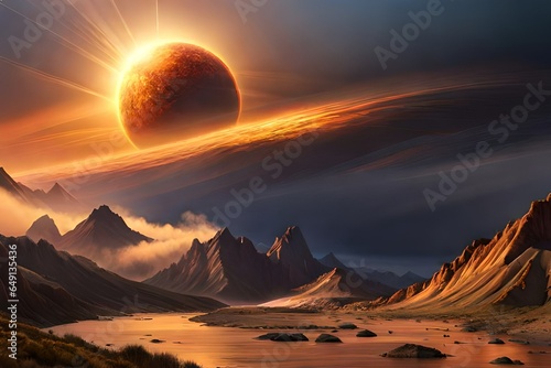 sunrise over the mountains