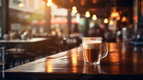 Blurred background photo of a coffee shop