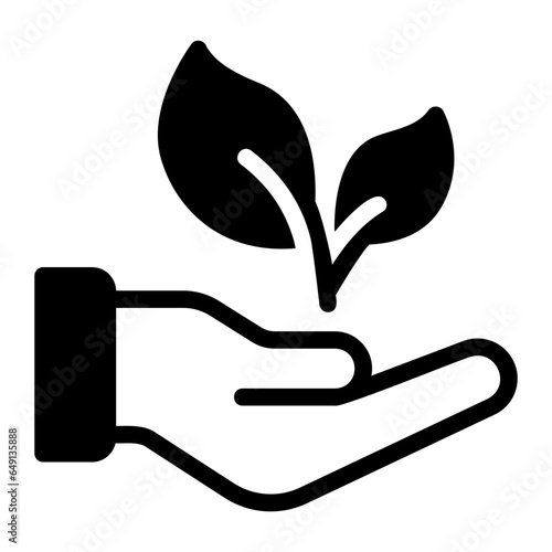 save nature glyph icon