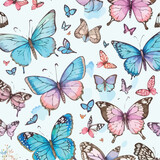 Seamless Pattern of Butterflies. Butterfly Whimsy