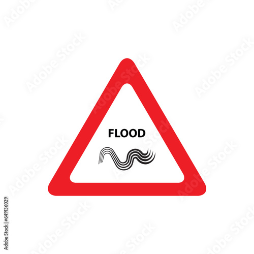 flood sign on white background	