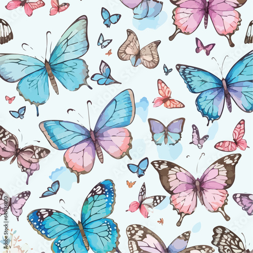 Seamless Pattern of Butterflies. Butterfly Whimsy © jmgdigital