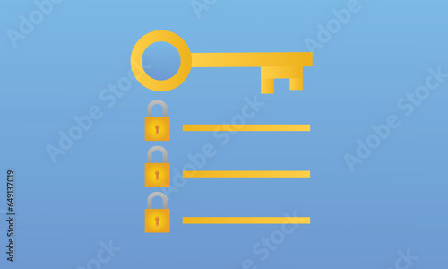 Concept of emphasizing the main points in a report or text and the basic moments in a document or book.on blue background.Vector Design Illustration.