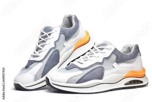 White sneaker isolated on white background,