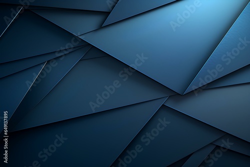 Dark blue modern background for design. Geometric shape. Triangles, diagonal lines. Gradient. Abstract. Shape envelope. Connection communication concept. generative AI