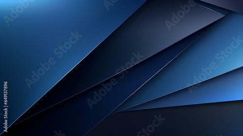 Dark blue modern background for design. Geometric shape. Triangles, diagonal lines. Gradient. Abstract. Shape envelope. Connection communication concept. generative AI