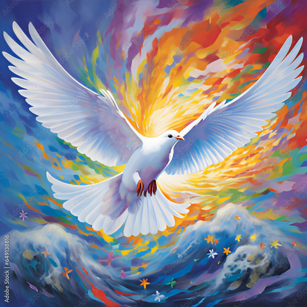 Obraz premium dove in the sky