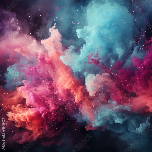 Abstract watercolor and smoke background, An explosion of pastel colors