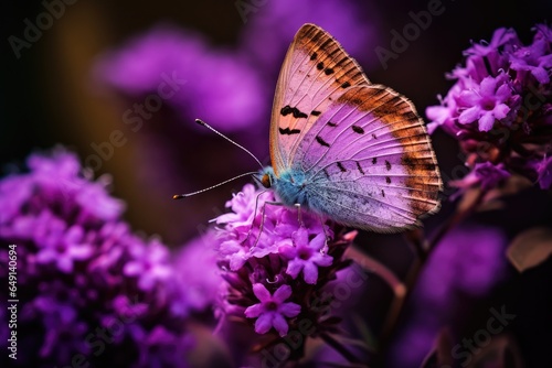 purple butterfly on the flower