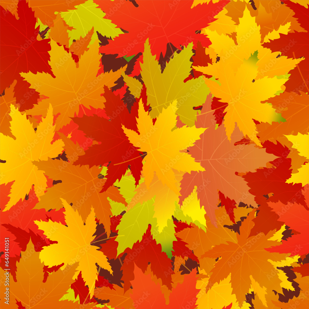 Autumn maple leaves seamless pattern Autumn maple leaves seamless pattern