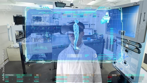 VR smart medical and life science research photo
