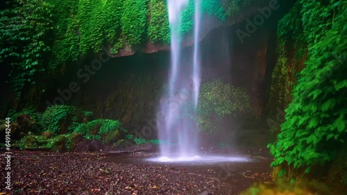 Pucak Manik Waterfall one of the most beautiful waterfalls in Bali located north of Lake Buyan 4K photo