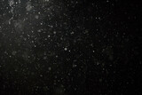 White snow isolated on dark background. Snowflakes falling down. Overlay effect for winter composition