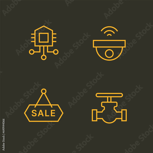 Infrastructure and amenities outline icons