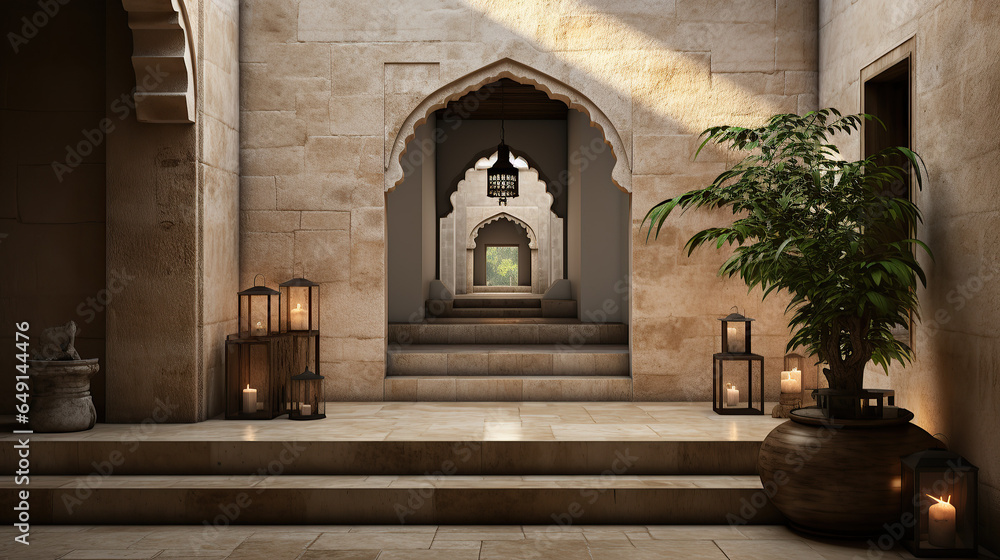 Stylish Interior Design, 3D Render, 3D Illustration