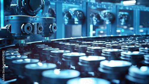 The manufacturing concept of transmission gear parts with automatic system.generative ai