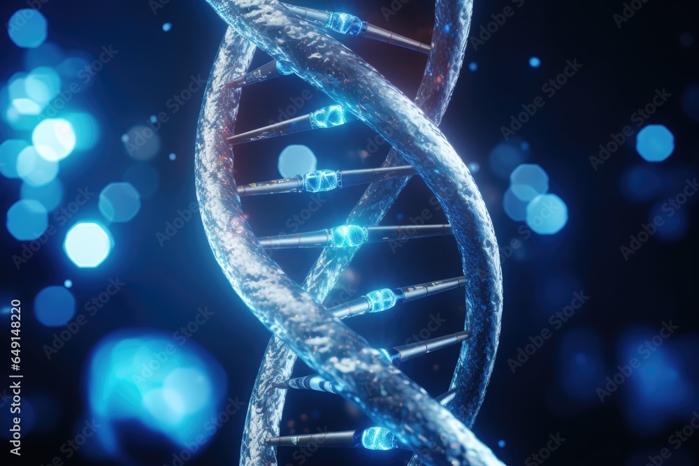 DNA human with the strands dividing health concept DNA human with the strands dividing health concept