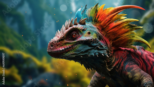 Dinosaur  illustration created with Generative AI technology 