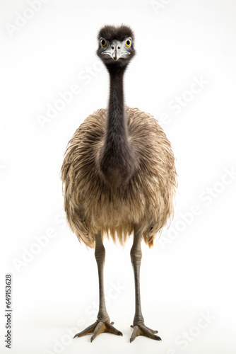 Emu bird isolated on a white background photo