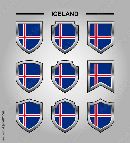 Iceland National Emblems Flag and Luxury Shield Free Download Iceland National Emblems Flag and Luxury Shield - GFXLoad
