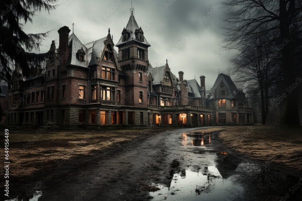 Obraz premium old abandoned asylum house