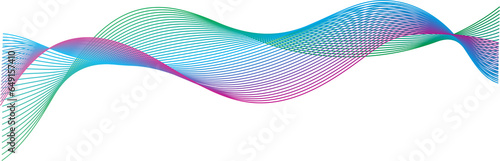 spectrum gradient line wave for element design