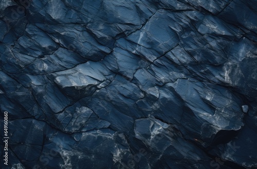 Realistic Dark Blue Stone Texture Background - Generative AI