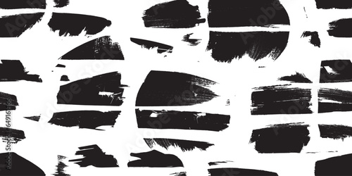 Glitch distorted grungy abstract forms . Brush strokes seamless pattern texture. Grange shapes .Grunge textured . Vector shapes with brush strokes .Screen print endless pattern texture