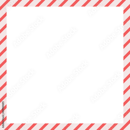 Christmas red and white frame border