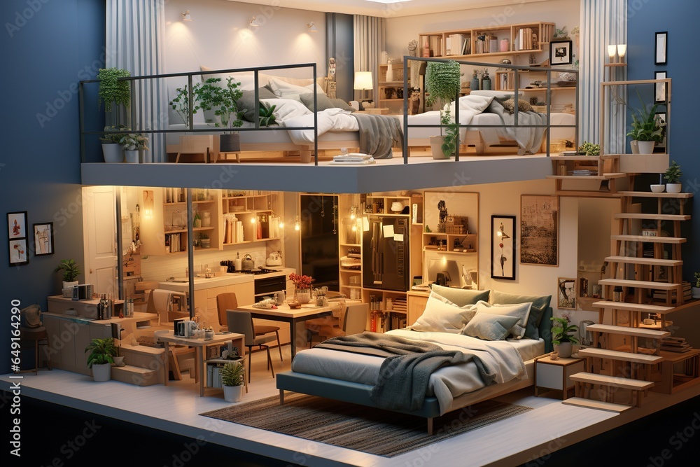 Interior design of a compact apartment Interior design of a compact apartment