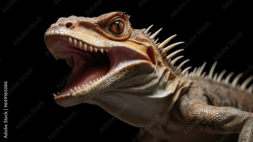 Fototapeta premium Furious Lizard in High-Resolution Image. Capturing Intense Emotions