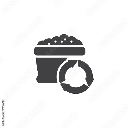 Organic composting vector icon