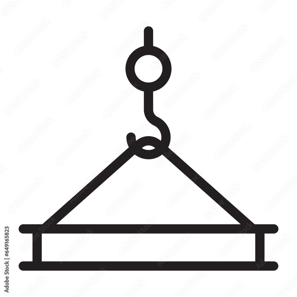 crane line icon crane line icon