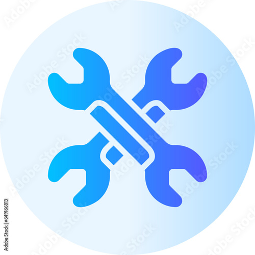 double wrench gradient icon