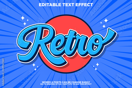 vintage retro editable text effect