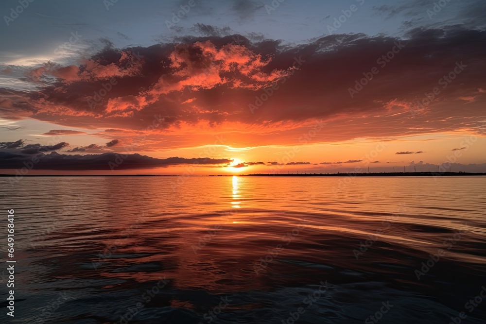 sunset over the sea