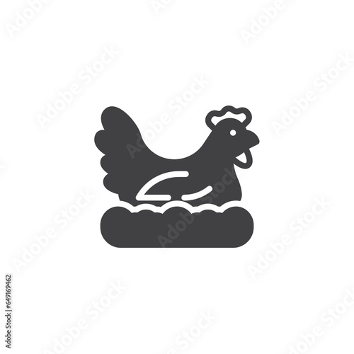 Poultry farming vector icon