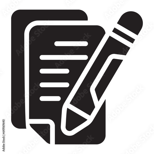 Tableau sur toile content writing glyph icon