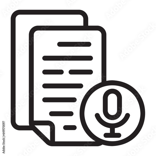 transcript line icon