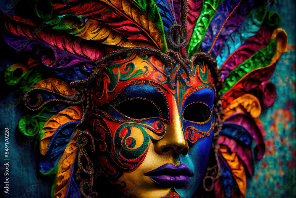 Girl wiht brazil parade mask, carnival background Girl wiht brazil parade mask, carnival background