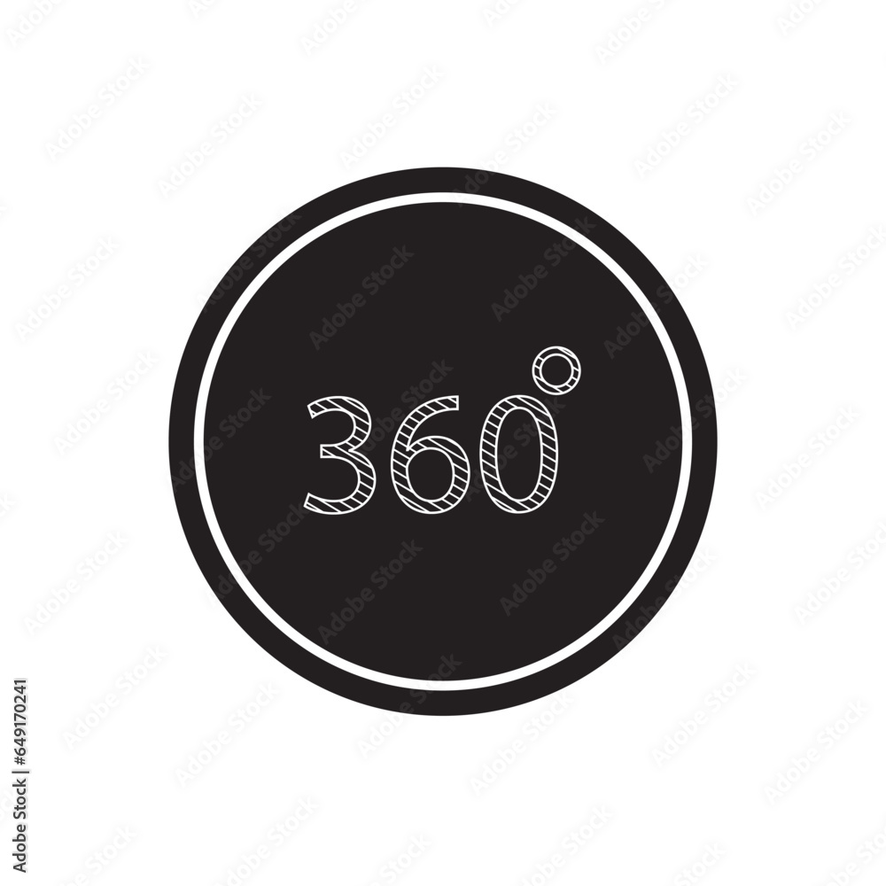 Fototapeta premium 360 degree icon vector