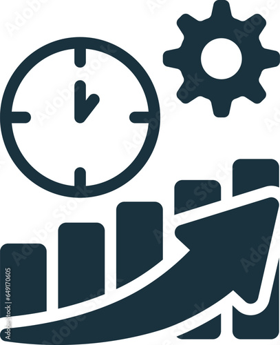 Efficiency icon. Monochrome simple sign from productivity collection. Efficiency icon for logo, templates, web design and infographics.