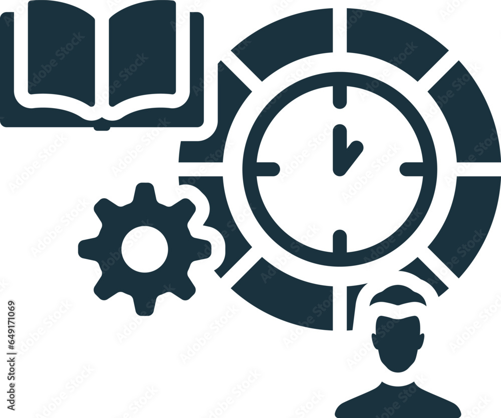 Time blocking icon. Monochrome simple sign from productivity collection. Time blocking icon for logo, templates, web design and infographics. Time blocking icon. Monochrome simple sign from productivity collection. Time blocking icon for logo, templates, web design and infographics.