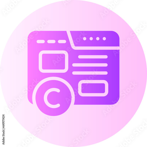 copyright gradient icon