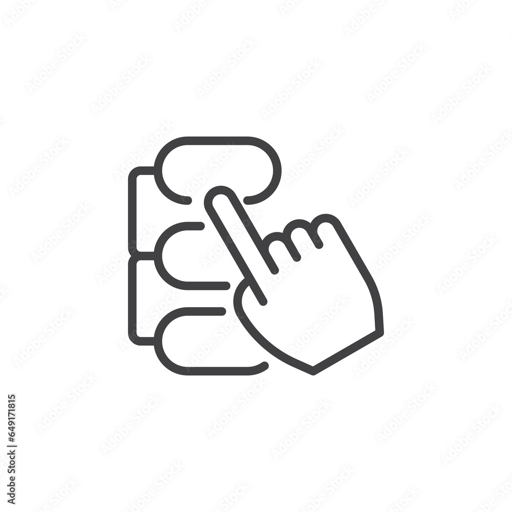 Fototapeta premium UI UX flowchart line icon