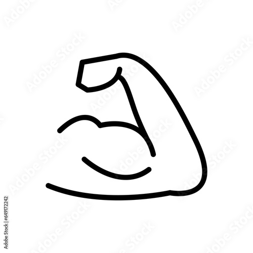 Muscle icon, vector icon illustration, sign or symbol.