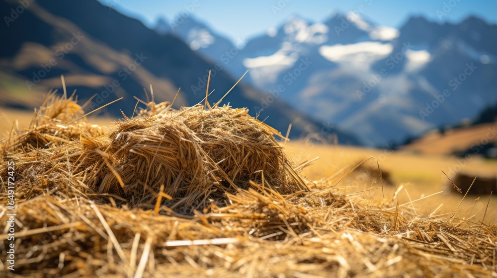 cloudy mountain view in the sky with haystacks cloudy mountain view in the sky with haystacks