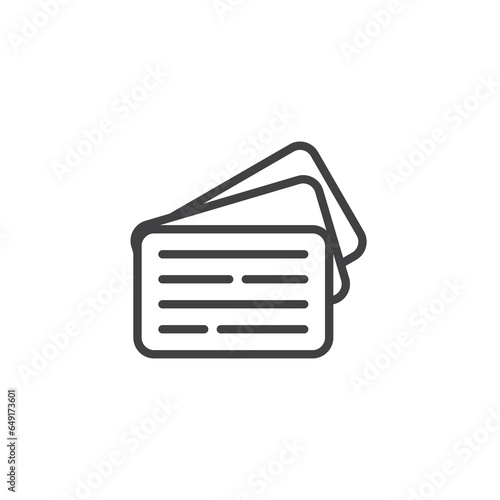 Card Sorting line icon