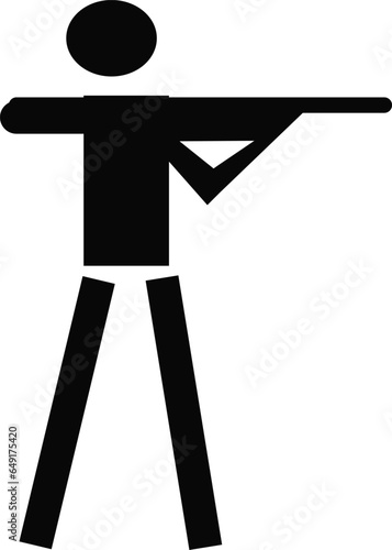 silhouette of a person with a gun