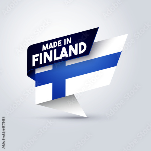 Made In Finland Pin With Finnish Flag